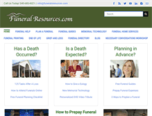 Tablet Screenshot of funeralresources.com